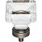 Jeffrey Alexander 1-3/8" Overall Length Brushed Pewter Square Glass Harlow Cabinet Knob G140L-BNBDL - alternate 5